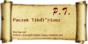 Paczek Tibériusz névjegykártya