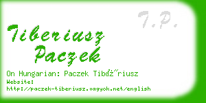 tiberiusz paczek business card